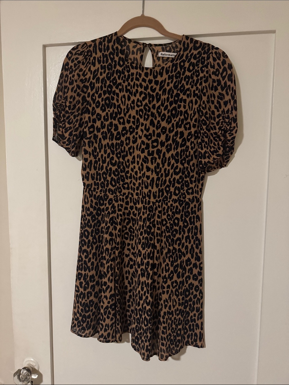 Reformation Leopard Print Tunic Dress - Brown/Black